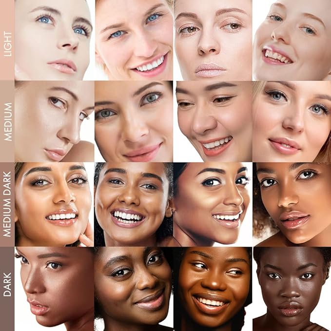 Jerome Alexander My Color Self Adjusting Full Coverage Foundation Makeup with Kabuki Brush (Light)-FemmiqueWomen