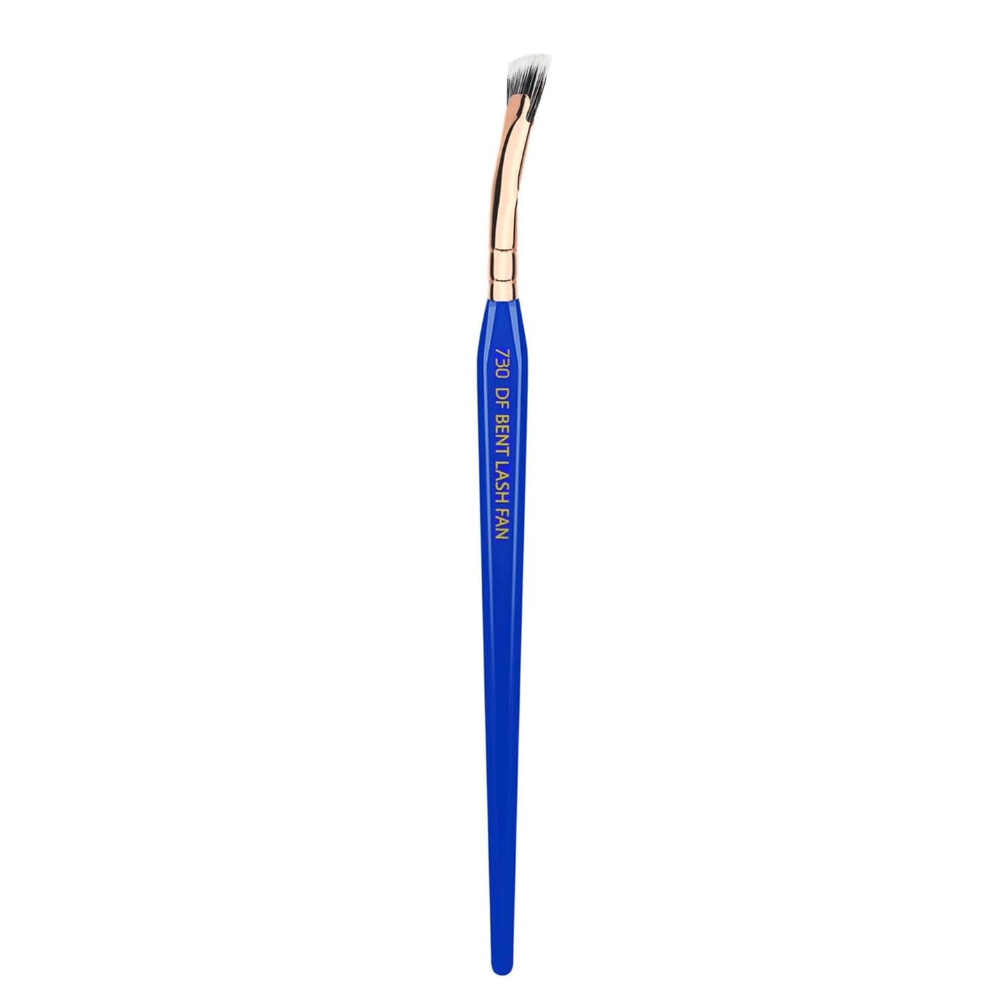 Bdellium Tools Professional Makeup Brush - Golden Triangle 730 Bent Mascara Fan - With All Vegan and Soft Synthetic Fibers, For Applying Mascara (Blue, 1pc)-FemmiqueWomen