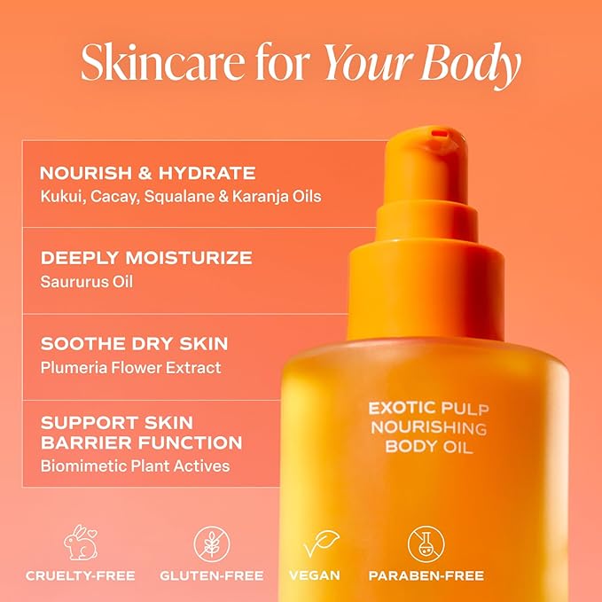 Saltair Body Oil. Luxurious Exotic Pulp After Shower and Bath Oil Moisturizer for Women. Botanical, Non-Greasy, and Well-Absorbing Lotion for Hydrating Dry Skin. 4oz Pump Bottle-FemmiqueWomen