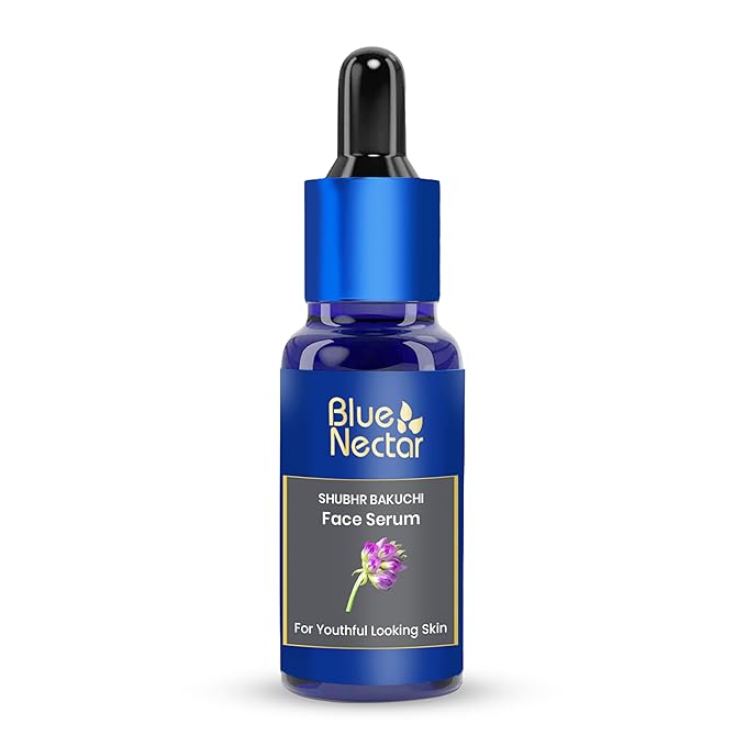 Blue Nectar Bakuchiol Serum for Face with Babchi Oil Extract | Ayurveda Retinol Free Serum for Aging Skin | Oil Free Face Moisturizer for Women & Men (10 Herbs, 1 Fl Oz)-FemmiqueWomen
