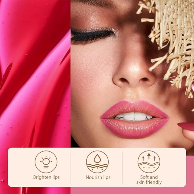 2Pcs Peel Off Matte Liquid Lip Gloss Stain-Lip Liner with Tweezer, Peel Off Lip Stain, Long Lasting & Waterproof Lipstick Tattoo, Transfer-Proof Lip Gloss for All Skin Types (00#+02#, 2Pcs)-FemmiqueWomen