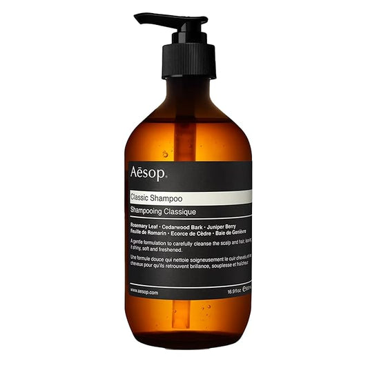 Aesop Classic Shampoo | Gentle Formulation | Leaves Hair Shiny, Soft, Freshened | Rosemary Leaf, Cedarwood Bark, Juniper Berry | 16.9 oz / 500mL-FemmiqueWomen