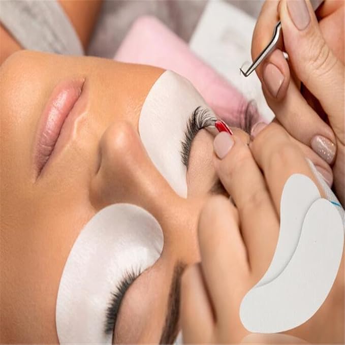 100 Pairs Set，Eye Gel Patches,Under Eye Pads Lint Free Lash Extension Eye Gel Patches for Eyelash Extension Eye (gold)-FemmiqueWomen