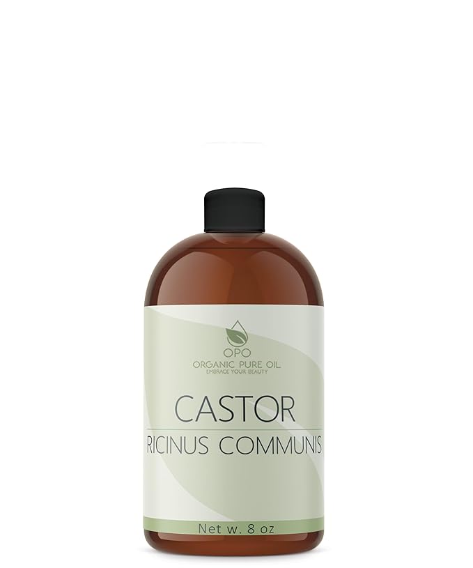 Pure Castor Oil - 8 oz w/Dispense Cap - Pure, Natural, Non-GMO, Hexane-Free, Vegan Carrier Oil - Promotes Hair Growth, Conditions - Skin, Hair, Lashes, Brows, Cuticles & More-FemmiqueWomen