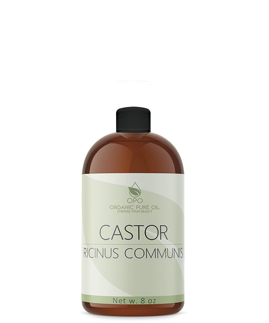 Pure Castor Oil - 8 oz w/Dispense Cap - Pure, Natural, Non-GMO, Hexane-Free, Vegan Carrier Oil - Promotes Hair Growth, Conditions - Skin, Hair, Lashes, Brows, Cuticles & More-FemmiqueWomen