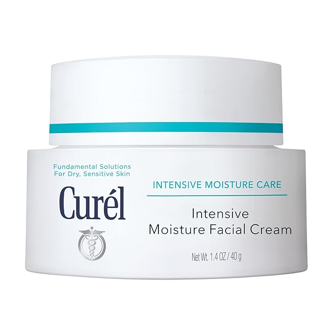 Curel Japanese Skin Care Intensive Face Moisturizer Cream, Hydrating Face Lotion for Dry to Very Dry Sensitive Skin, Anti-Aging, Fragrance-Free, Anti-Wrinkle Japanese Skin Care, 1.4 Oz-FemmiqueWomen