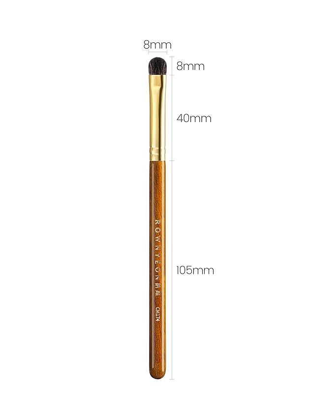 Desert Oak Series Blend-Sculpt Eyeshadow Brush - Contoured Crescent Head for Crease Work, Hypoallergenic Squirrel & Goat Hair Blend, Bubinga Bubinga Handle (CM 174)-FemmiqueWomen