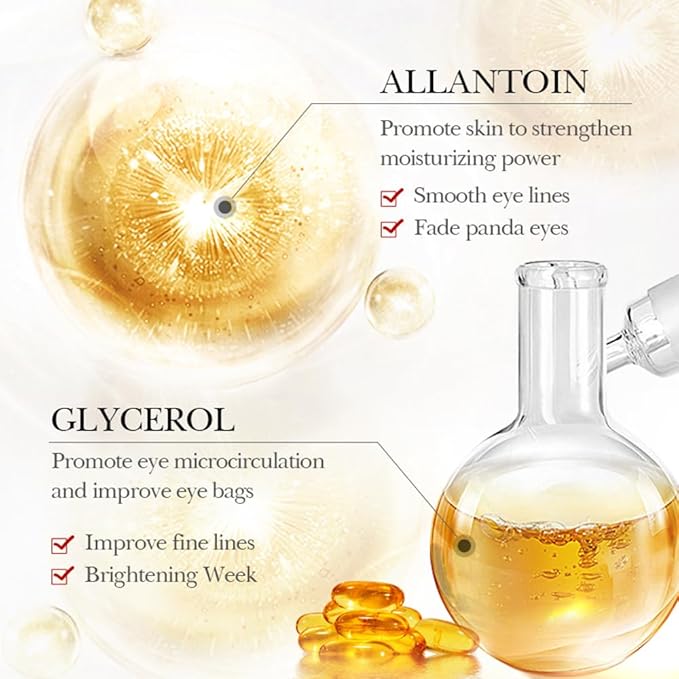 3D Crescent Design Under Eye Patches (5 Pairs) - Crystal Under Eye Mask with Eye Cream, Specifically for Canthus Wrinkles and Dryness Around the Eyes (Crystal)-FemmiqueWomen