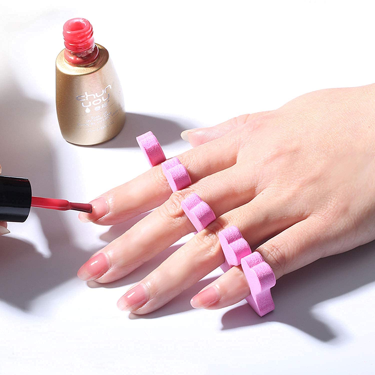 120pcs Toe Separators for Pedicure - Sponge Toe Separator for Nail Polish Party Nail Art Painting Toenails, 4 Funny Colors - Comfy and Soft-FemmiqueWomen