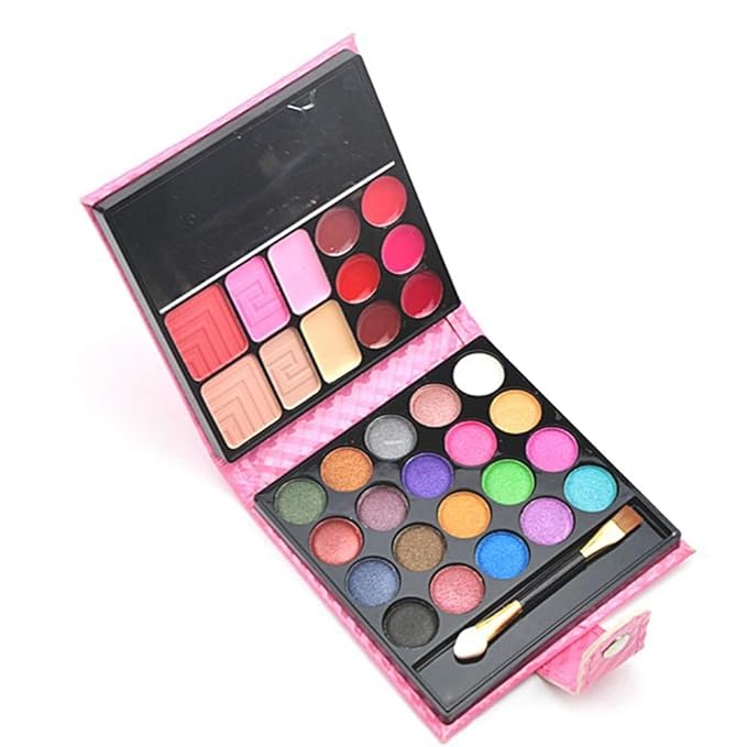 32 Colors Eyeshadow Palette Makeup Contouring Kit Combination with Lipgloss, Blusher and Concealer #2 - Perfect for Professional and Daily Use-FemmiqueWomen