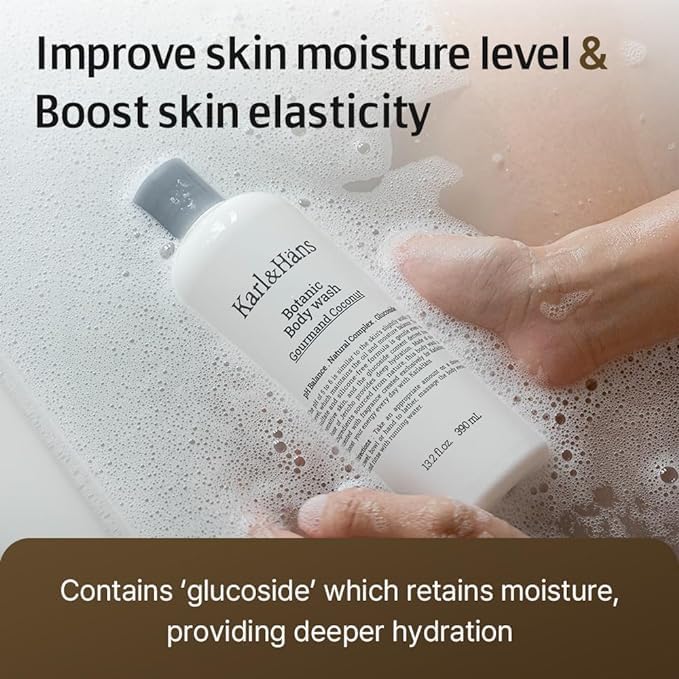 Karl&Hans Botanic Gourmand Coconut Vegan Body Wash - Organic, Natural Shower Gel for Moisturizing and Gentle Cleansing - Sulfate and Silicone Free - 13.2 fl oz-FemmiqueWomen