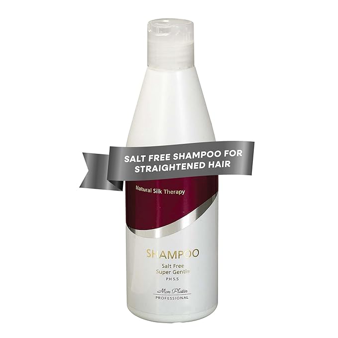 Mon Platin Natural Silk Therapy Salt-Free Shampoo for Straightened Hair - Protects Keratin & Brazilian Treatments, Sulphate-Free Formula, Keeps Hair Vibrant, 400ml-FemmiqueWomen