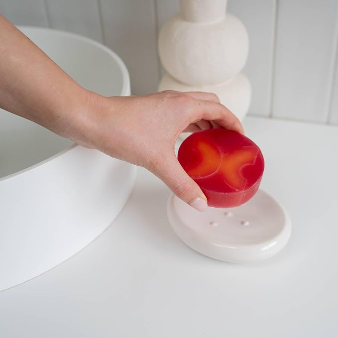 ANIHANA Handcrafted Soap 3 Pack with Coconut Oil, Gentle Cleansing Paraben Free Cruelty Free Refreshing Peach Smoothie Scent 4.23 oz each-FemmiqueWomen