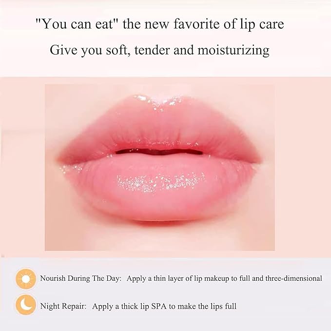 2PCS Honey Balm Lip Balm, Lip Masks for Dry and Cracked Lips with Brush, Lip Exfoliator & Moisturizer, Reduces Lips Lines & Lightens Lips, Anti-Wrinkle, Aging-FemmiqueWomen