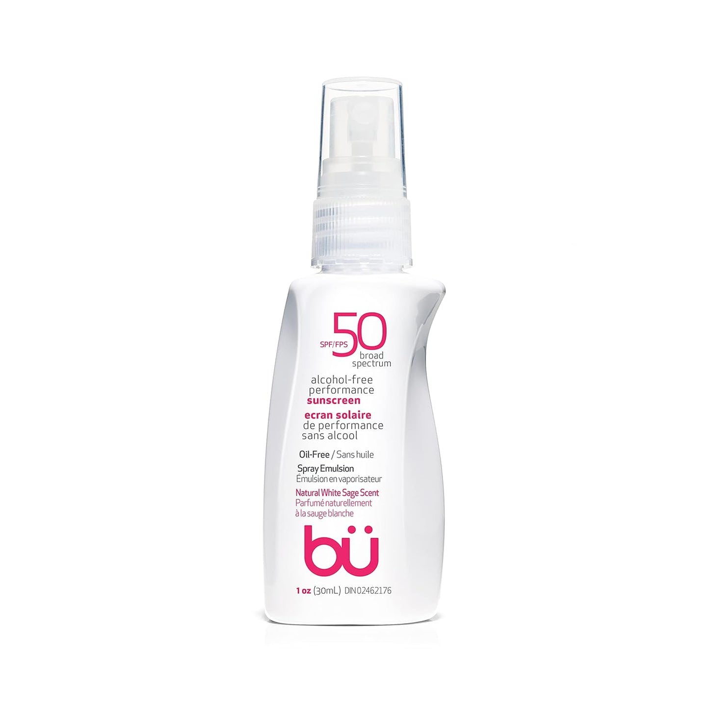 BU SPF 50 Sunscreen Spray for Face and Body, TSA Travel Size Sunscreen, Clear, Non Greasy, Water Resistant, for Sensitive Skin, White Sage 1 oz-FemmiqueWomen