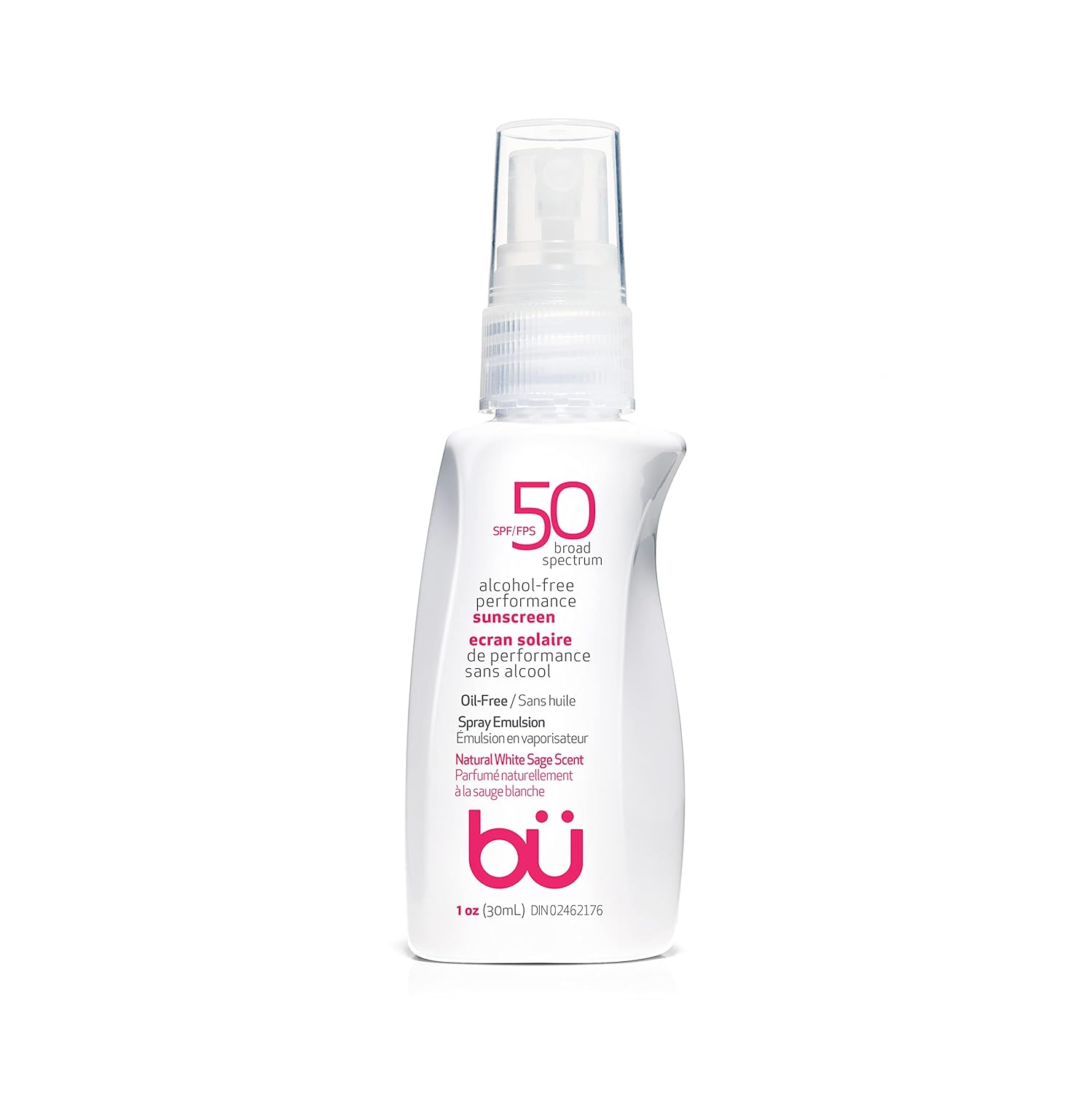 BU SPF 50 Sunscreen Spray for Face and Body, TSA Travel Size Sunscreen, Clear, Non Greasy, Water Resistant, for Sensitive Skin, White Sage 1 oz-FemmiqueWomen