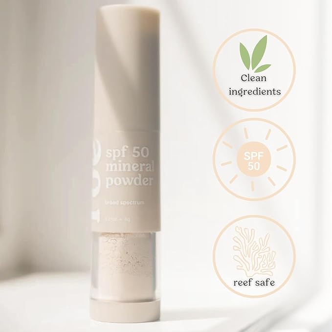 Roe Wellness- Kids SPF 50 Brush On Mineral Sunscreen Powder EWG Certified, Non-Toxic, Reef-Friendly, Easy to Apply for Kids, Babies & Parents (2Pack)-FemmiqueWomen