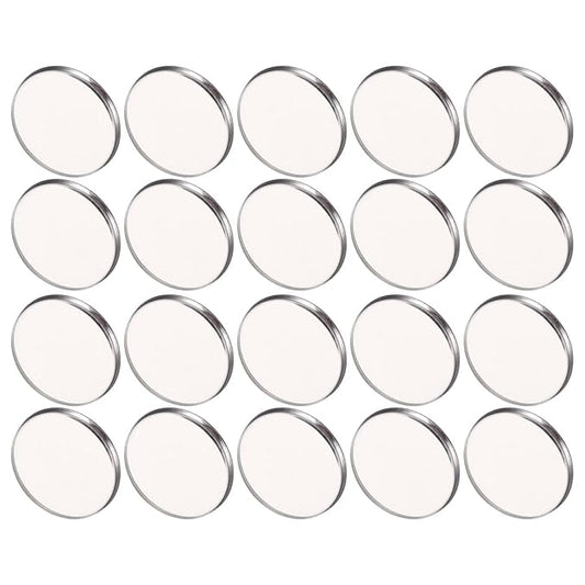 20pcs Metal Makeup Eyeshadow Jars Pan Palettes Tin Lipstick Foundation Single Holder Watercolor Eye Tray Steel Round Blush Pans Magnetic Cosmetic Plate Empty Pigment for-FemmiqueWomen