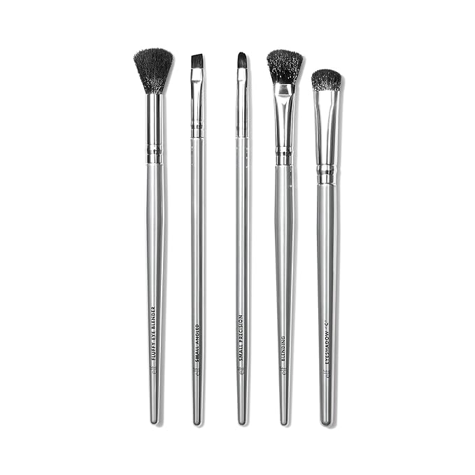 e.l.f. Smoky Eye Brush Kit, 5-Piece Makeup Brush Kit For Creating A Smoky Eye Look, Apply & Blend Eyeshadow, Vegan & Cruelty-Free-FemmiqueWomen