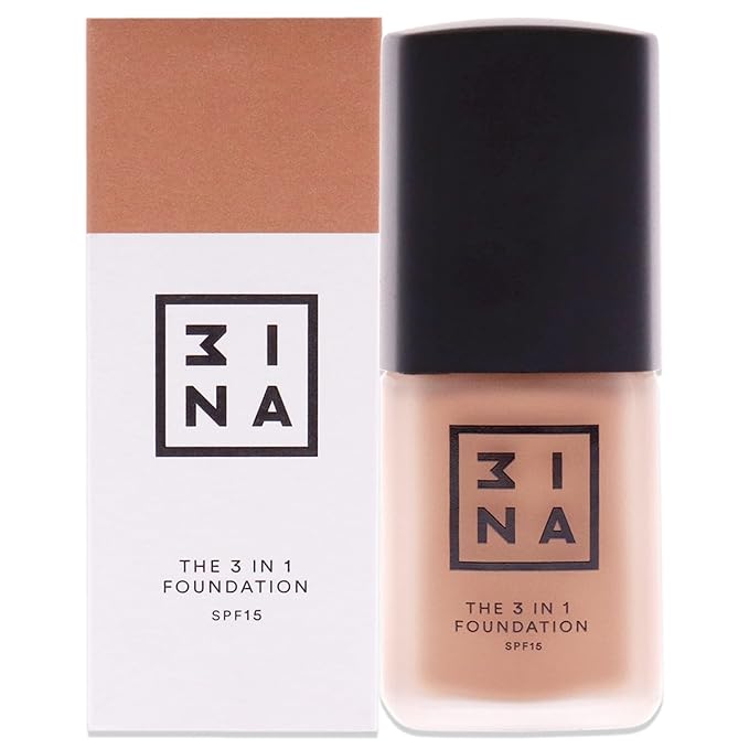 3INA The 3-In-1 Foundation 205 - Vegan Formula - Combination Of Primer, Concealer And Foundation - Medium Coverage - Natural Finish - Perfect For Covering Lines And Blemishes - Long Lasting - 1.01 Oz-FemmiqueWomen