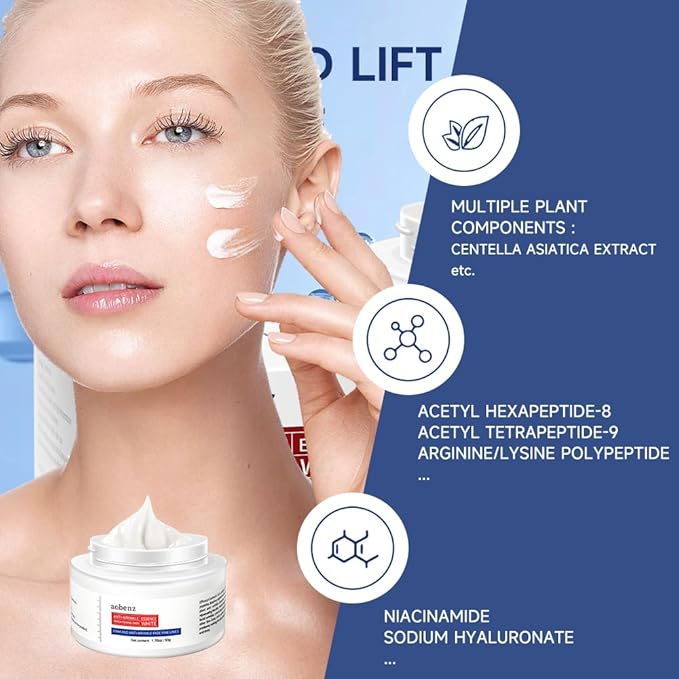 SINPIN aobenz Anti Aging Moisturizer Face Cream for Women & Men - Night Cream for Face & Neck | All Skin Types | Niacinamide + Hyaluronic Acid | Firming, Tightening, Anti Wrinkle, 1.76FL (2PCS)-FemmiqueWomen