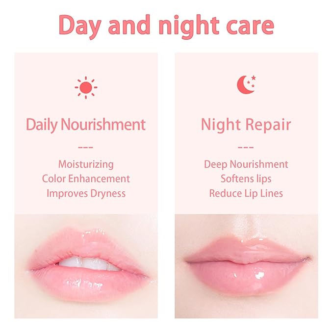 3 PCS Bee Lip Balm Honey Pot, Exfoliating Honey Strawberry Watermelon Lip Mask Overnight with Built-In Brush, Hydrating Prevention Dry and Crack Lip Scrubs Exfoliator Lip Wrinkle Care-FemmiqueWomen