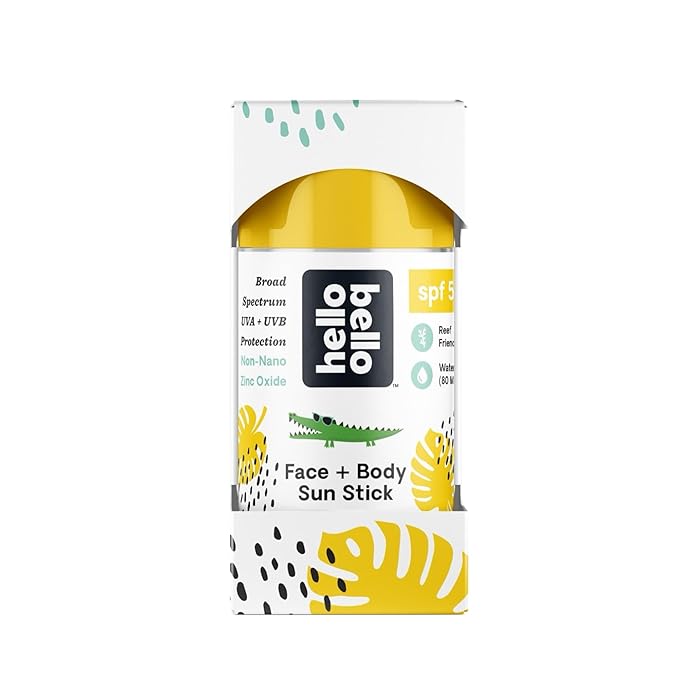 Hello Bello Mineral SPF 50 Face & Body Sunscreen Stick, Water Resistant and Reef Friendly Roll On Sun Protection, 1oz-FemmiqueWomen