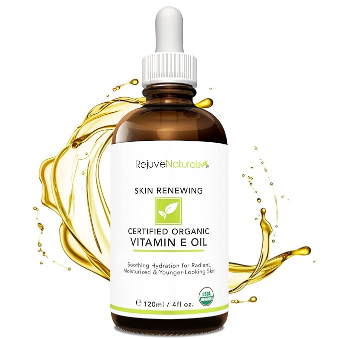 Vitamin E Oil - 100% All Natural & USDA Organic (LARGE 4oz Bottle) Repair Dry, Damaged Skin from Surgery & Acne, Age Spots & Wrinkles. For Radiant, Hydrated & Youthful Skin. Face & Body Moisturizer-FemmiqueWomen