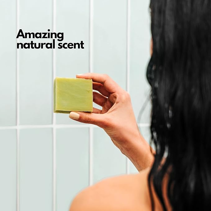 SoapFactory Organic Solid Shampoo Bar for thinning Hair, Hair Soap with Aloe Vera for Men and Women, 100% Natural, Vegan, Handmade, Plastic Free, 3 ounce-FemmiqueWomen