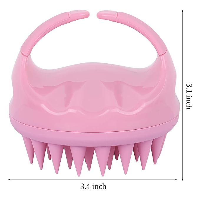 3 Pcs Silicone Scalp Massager & Shampoo Brush, Handheld Scalp Scrubber Cleansing Brush for Shower-FemmiqueWomen