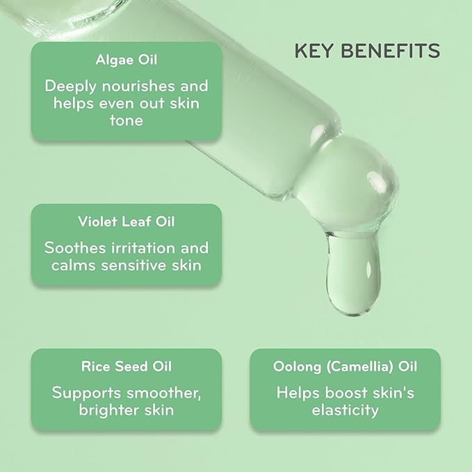 pürlisse Glow Revival Hydrating Face Oil for Women & Men - Enriched with Violet Leaf & Algae Oil for an Even Complexion - Soothing Oolong Extract Helps Boost Elasticity & Calm Irritation (1 Fl oz)-FemmiqueWomen