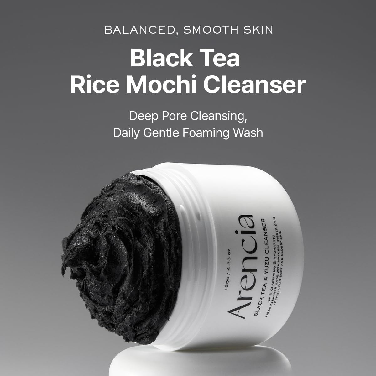 Black Tea Rice Mochi Face Cleanser, 120g, Pore Care, Sebum Control, Oily Skin-FemmiqueWomen