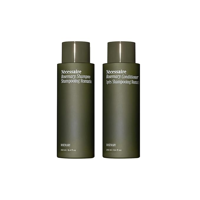 Nécessaire Rosemary Hair Duo - Rosemary Shampoo and Conditioner for Women + Men. Rosemary Oil + Proteins For Stronger Hair. Good for All Hair Types/Textures. 250 ml / 8.4 fl oz-FemmiqueWomen