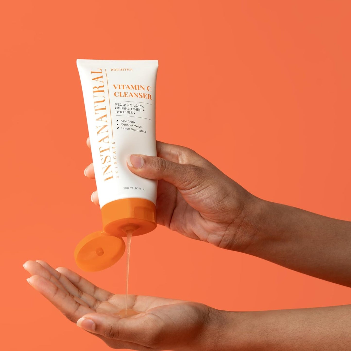 InstaNatural Vitamin C Cleanser | All Natural Face Wash, Brightens Skin, Good for Uneven Texture, USA Made with Coconut Water and Aloe Vera, 6.7 FL Oz-FemmiqueWomen