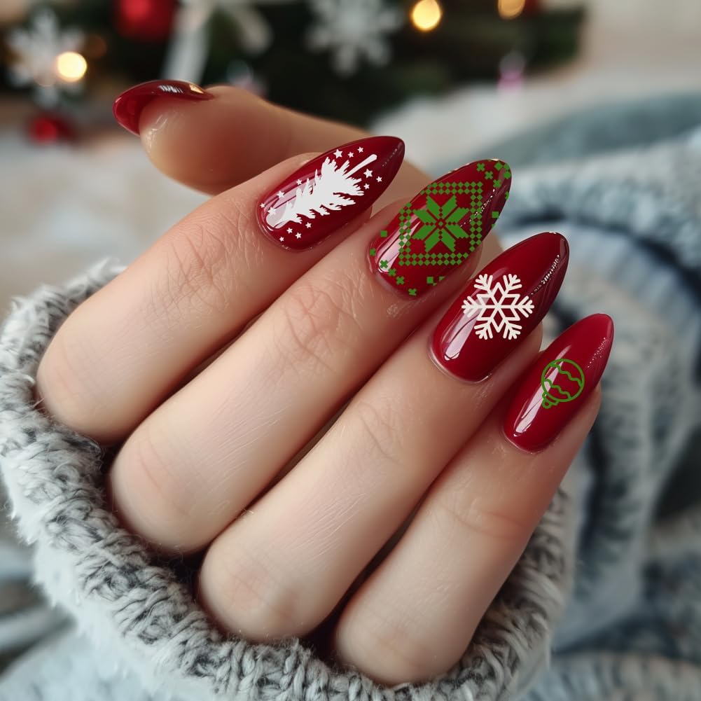 3Pcs Holiday Nail Stamping Plate Set Seasonal Halloween Christmas Nail Stamp Templates Valentine St. Patrick's Day Metal Reusable Tools with Stamper Scraper for Manicure Printing-FemmiqueWomen