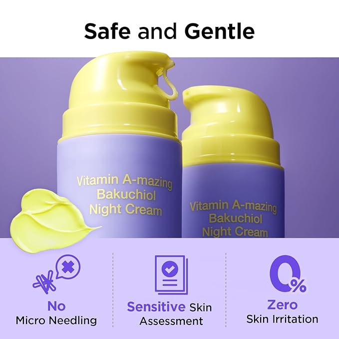 BY WISHTREND Vitamin A-mazing Bakuchiol Night Cream | Retinal, Peptide, Collagen, Ceramide NP, Centella Asiatica, moistfully plump overnight skincare (1.05 Ounce (Pack of 1))-FemmiqueWomen