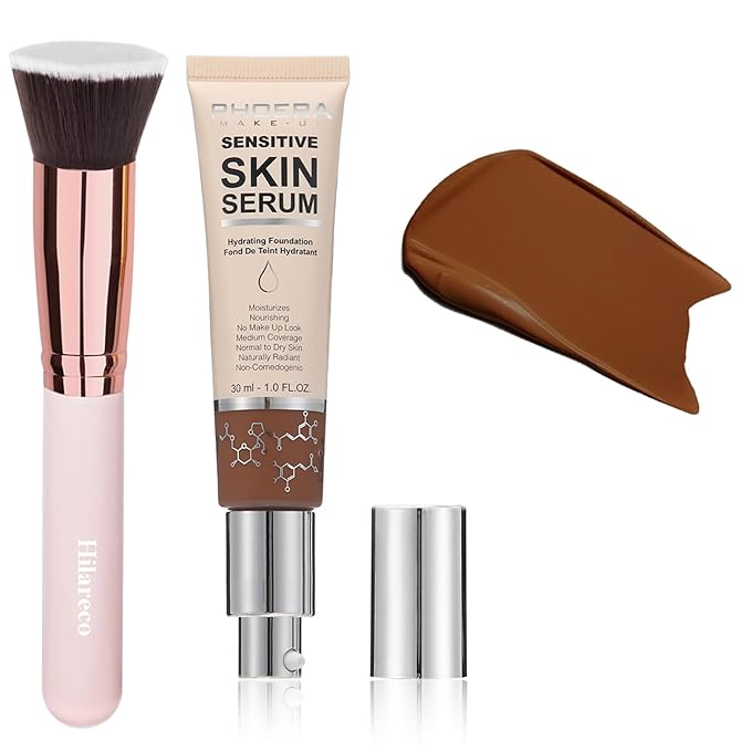 2024 New PHOERA Foundation Makeup for Mature Skin, Wrinkles Matte Natural Finish for a Flawless Complexion (N06 Mocha)-FemmiqueWomen