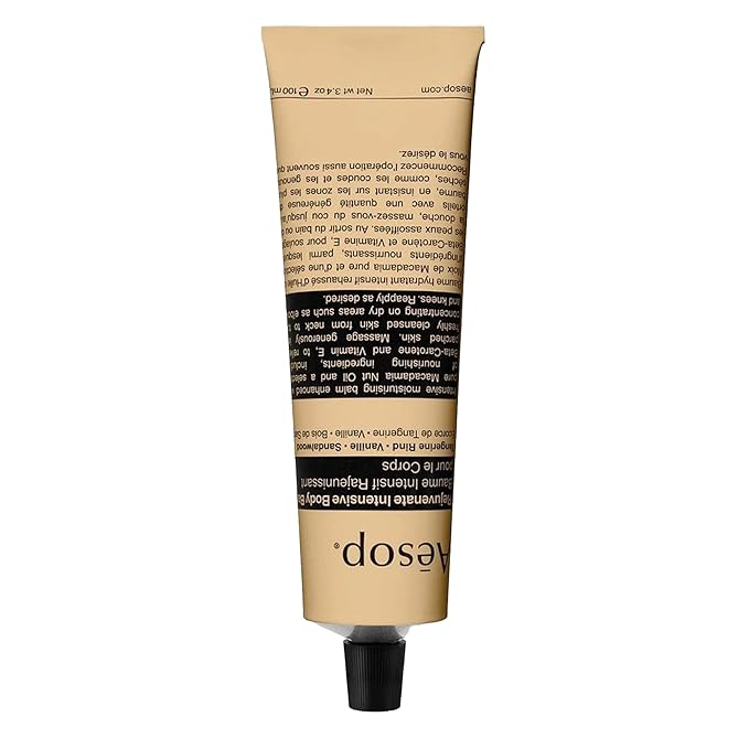 Aesop Rejuvenate Intensive Travel Body Balm | Deeply Nourish Very Dry Skin with Shea Butter and Coconut Oil | 3.4oz / 100 mL-FemmiqueWomen