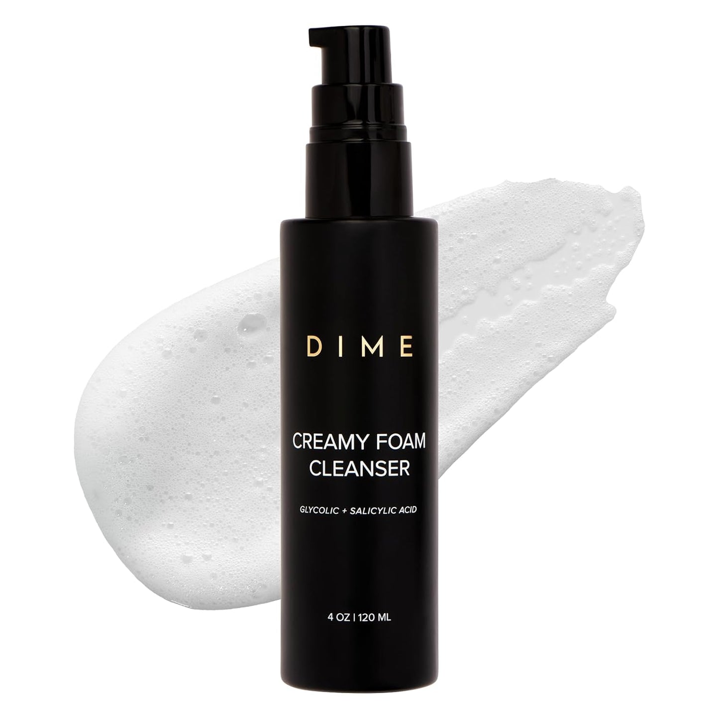 DIME Beauty Creamy Foam Cleanser, Foaming Face Wash, Daily Salicylic Acid Facial Cleanser for Oily Skin, 4 oz / 120 m-FemmiqueWomen