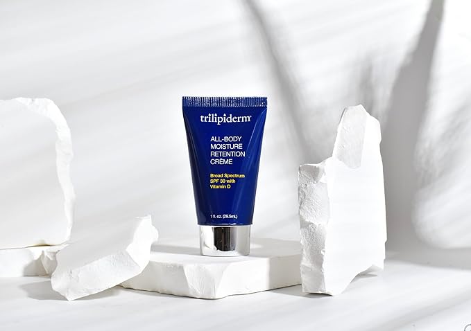 Trilipiderm All-Body Moisture Retention Crème Broad Spectrum SPF 30 with Vitamin D – 2-PACK of Travel-Size 3 Ounce Tubes – Plant-Based All-Day Hydration, Sunscreen for Body and Face-FemmiqueWomen