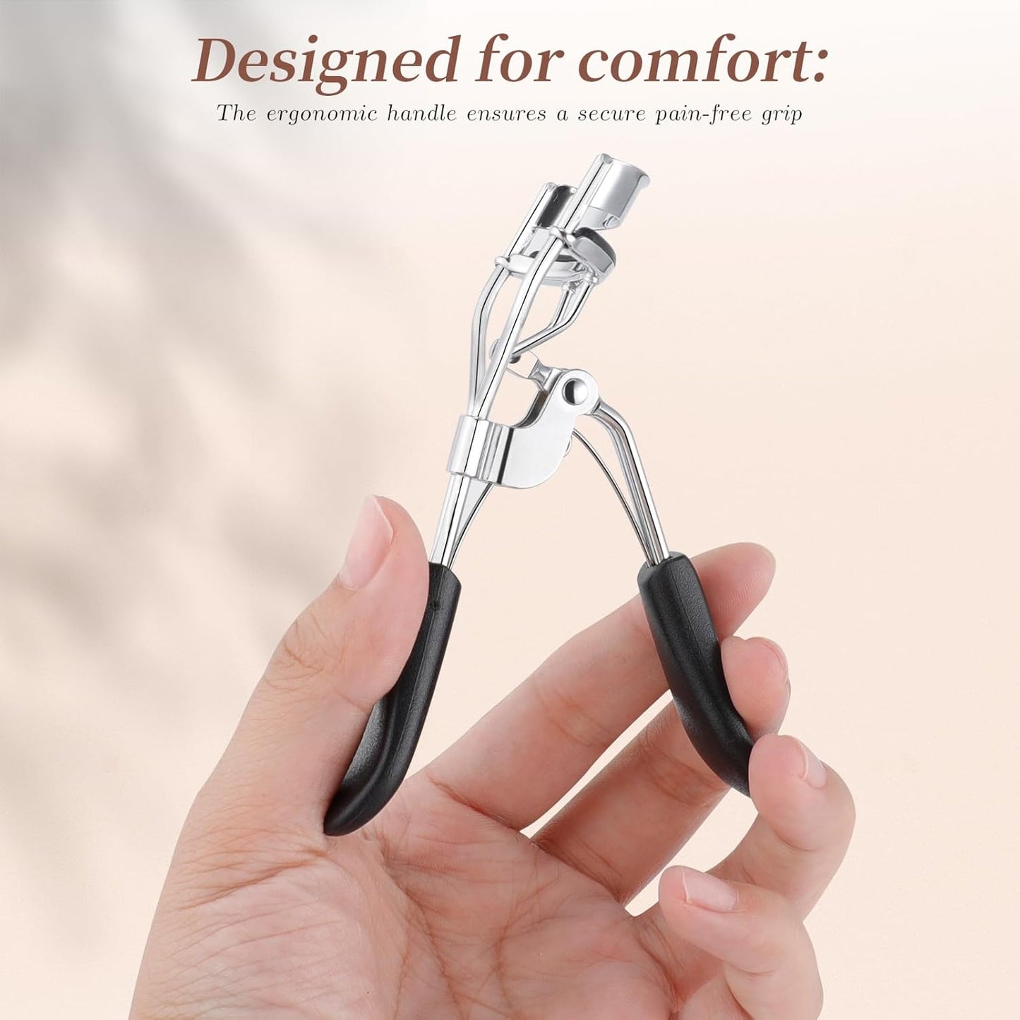 docolor Eyelash Curler with Eyelash Comb, Lash Curler with 8 Pcs Silicone Refill Pads Suitable for All Eye Shapes Curl up to one Day Easy to Operate No Pinching or Pulling Eyelash Eye Makeup Tool-FemmiqueWomen