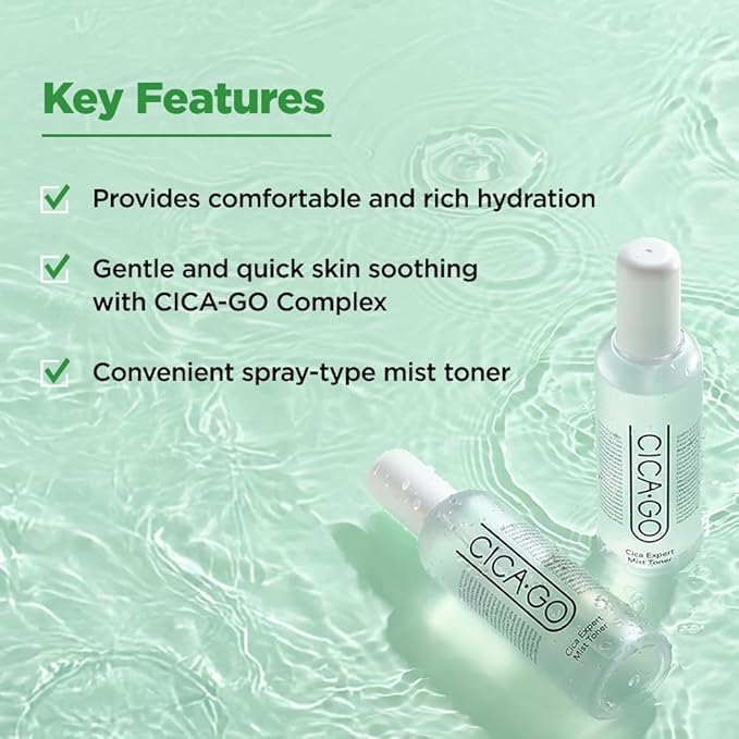 CICA Expert Mist Toner, Alcohol-Free Soothing Facial Mist for Sensitive Skin, Hydrating & Calming Korean Skin Care (5.07 fl.oz/150ml)-FemmiqueWomen