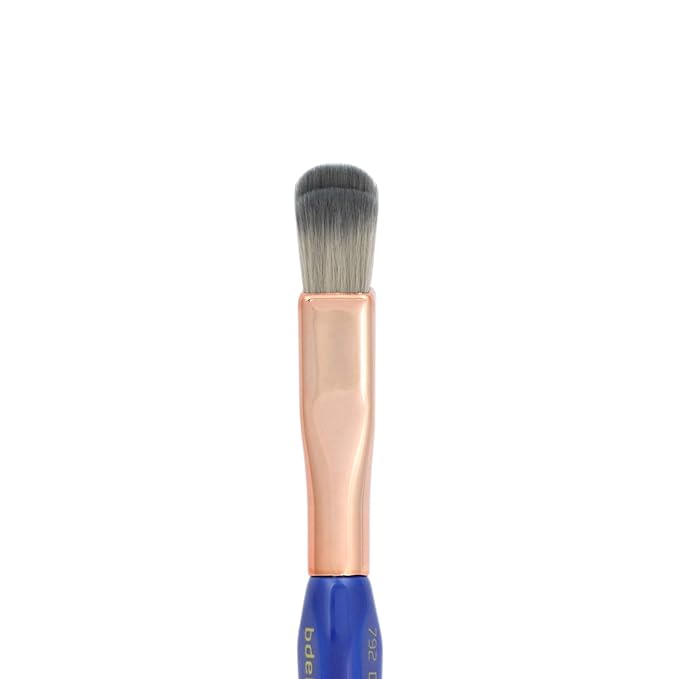 Bdellium Tools Professional Makeup Brush - Golden Triangle 792 Eye Double Dome Blender - With All Vegan and Soft Synthetic Fibers, For Effortless Application and Blending (Blue, 1pc)-FemmiqueWomen