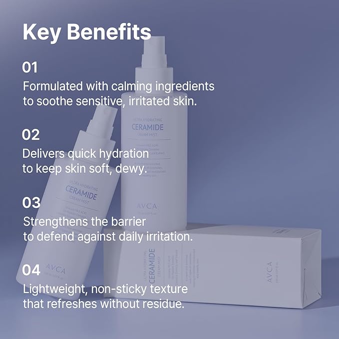 AVCA Ceramide Cream Mist for Deep Hydration and Dewy Glow 5.07 oz-FemmiqueWomen