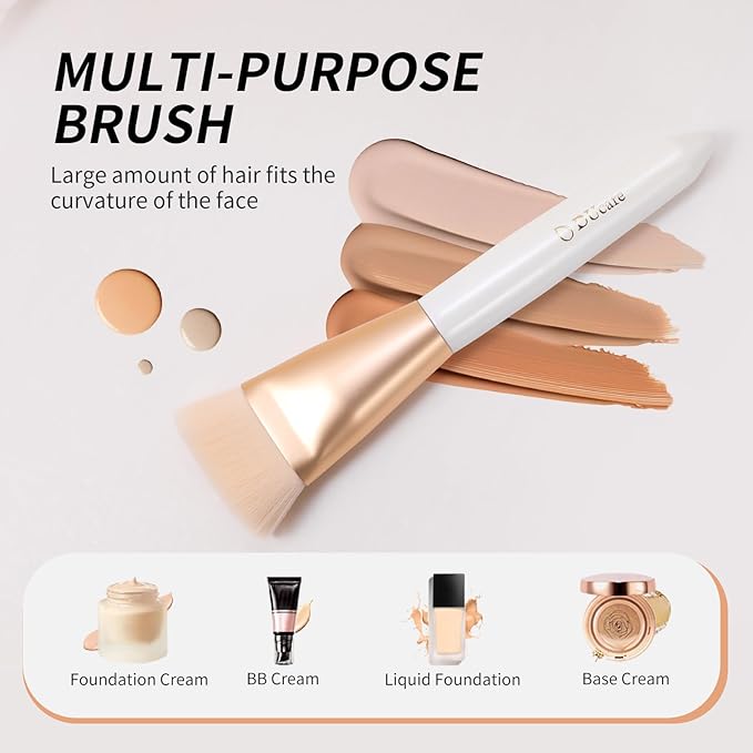 DUcare Contour Brush, Flat Top & Oval Head Face Contouring Brush For Blending & Buffing, Multi-Purpose Face Makeup Brushes for Liquid Foundation/Cream/Facial Mask-FemmiqueWomen