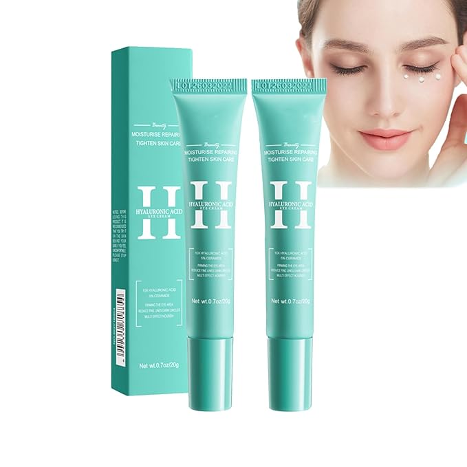 2 PCS Hyaluronic Acid Repair Eye Cream for Dark Circles,Bags Under and Puffiness,Eye Wrinkle Firming Cream Moisturise Repairing Thghten Eye Skin Care-FemmiqueWomen