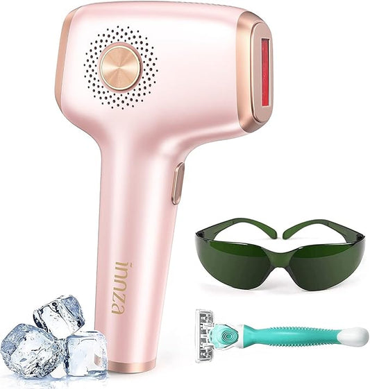 INNZA IPL Hair Removal with Ice Cooling Care Function for Women,Long-Lasting Results,999,999 Flashes Painless IPL Hair Remover, Hair Removal Device for Armpits Legs Arms Bikini Line-FemmiqueWomen