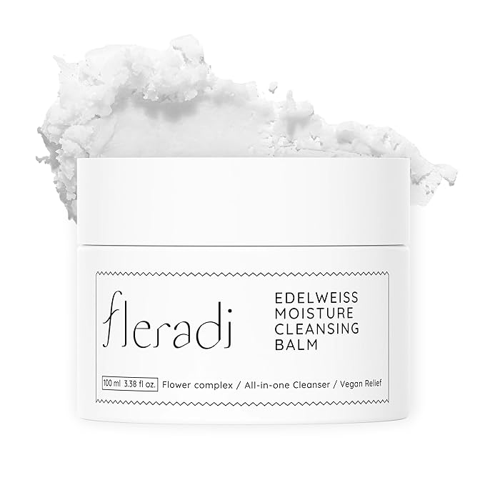 Edelweiss Cleansing Balm – Vegan Makeup Remover and Face Cleanser with Natural Flower Extracts. Korean Skincare, No Parabens or Sulfates (3.38 fl oz)-FemmiqueWomen