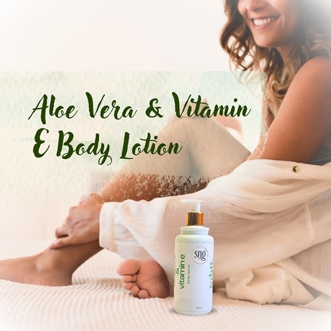 Aloe Vera Lotion for Dry Skin - Hand & Body Moisturizing Vitamin E Lotions 10.14 Fl Oz - Waterlily, Argan oil and Almond oil Extracts Skincare-FemmiqueWomen