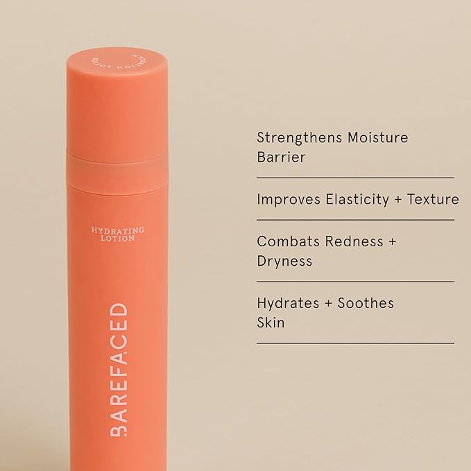 Barefaced Hydrating Lotion 1.7 Fl Oz - Oil Free, Lightweight Moisturizer with Niacinamide, Hyaluronic Acid & Ceramides - Anti-Aging, Calms Redness, and Improves Skin-FemmiqueWomen